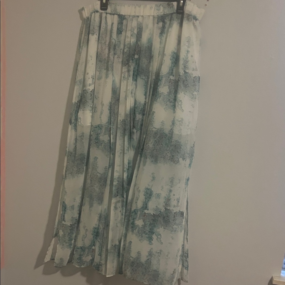 *3 for $10* Mossimo Blue and White Maxi Skirt